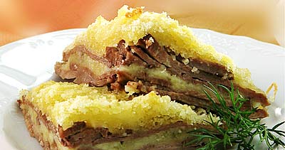 Рецепт - Блюда из мяса и субпродуктов : Язык в сыре