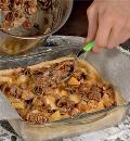 Рецепт - пирог с персиками и мюсли