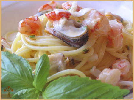 Рецепт спагетти с морепродуктами