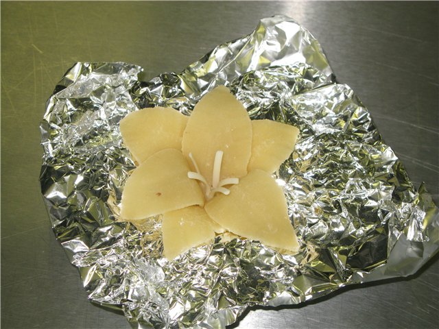 Рецепт - цветочки из марципана