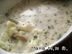 Рецепт - крем-суп из цветной капусты с грибами и гренками