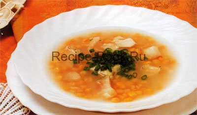 Суп с кукурузой. Рецепт приготовления необычного мятного супа с консервированной кукурузой и зеленым горошком.