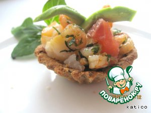 Рецепт - тарталетки с морепродуктами "Васаби"