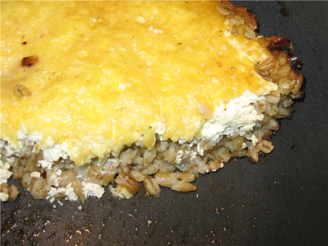 Рецепт - перловка со сметаной и сыром