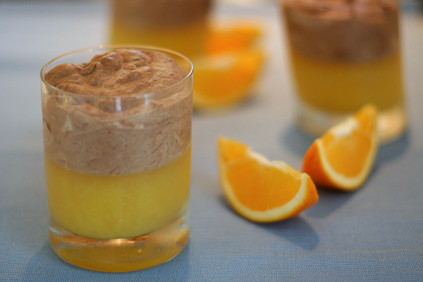 Рецепт - апельсиновое желе с шоколадным муссом