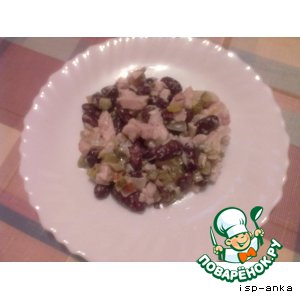 Рецепт - салат с куриной грудкой и фасолью