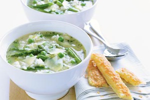 Рецепт - легкого овощного супа с рисом