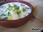 Рецепт - суп с картошкой, кукурузой и беконом