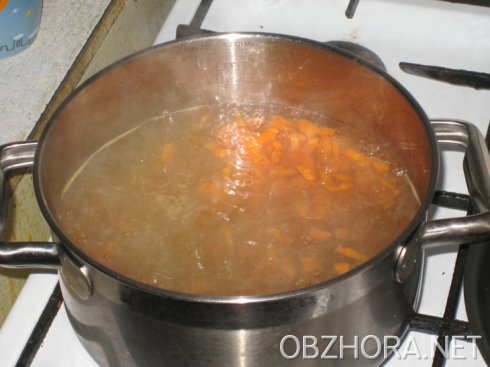 Рецепт - суп с солеными огурцами и перловкой