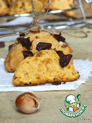 Рецепт - печенье из тыквы с шоколадом и фундуком
