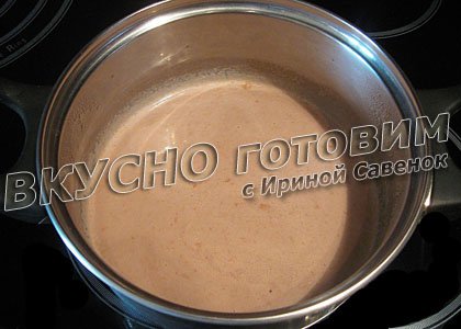 Рецепт - молочный кисель с какао