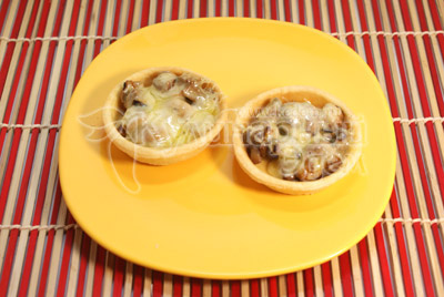 Рецепт - тарталетки с грибами и сыром