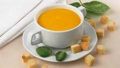 Рецепт - суп-пюре из моркови на гренках