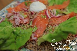 Рецепт - салат из гречки с семгой