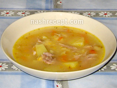 Рецепт - суп гороховый с гренками из пароварки