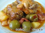 Рецепт - мясное рагу с фасолью, тыквой и оливками