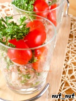 Рецепт - салат из тунца с белой фасолью и помидорами