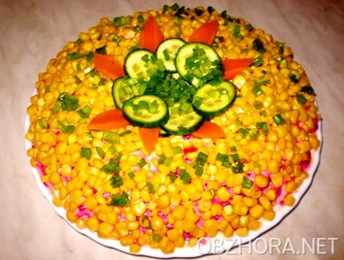 Рецепт - салат из консервированной кукурузы