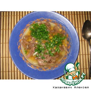 Рецепт - суп из говяжьего хвоста с горохом нут