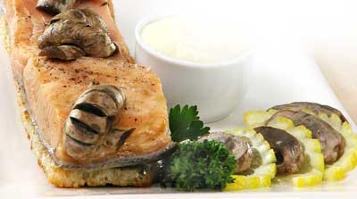 Рецепт - Блюда из рыбы и морепродуктов : Рыба в белом вине с гренками