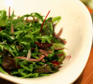 Рецепт - зеленый салат с языком
