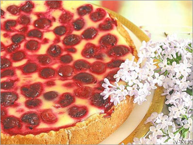 Рецепт - пирог-сметанник с ягодами Выпечка Пироги