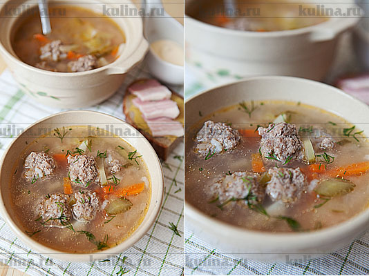 Рецепт - суп с солеными огурцами и перловкой