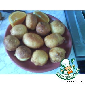 Рецепт - апельсиновые пончики в медовом сиропе