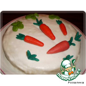 Рецепт - кекс с марципаном, маком и морковью