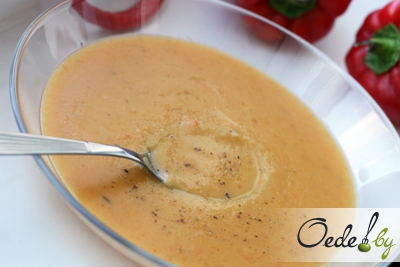 Рецепт - крем-суп из гороха, помидор и болгарского перца