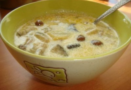Рецепт супа из баклажанов с грибами