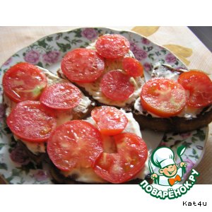 Рецепт - гренки с помидорами