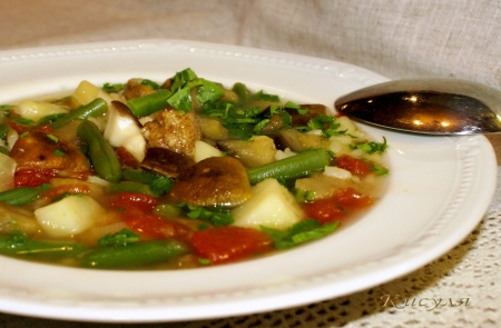 Рецепт - суп из индейки с белой фасолью