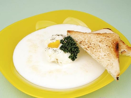 Рецепт - Супы молочные : Суп молочный с горохом и перловой крупой