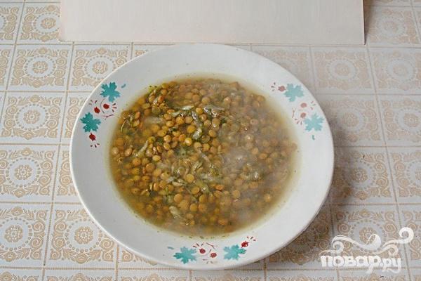 Рецепт - чечевичная похлебка с сельдереем и шпинатом