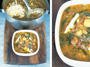 Рецепт - супа с чоризо и горохом