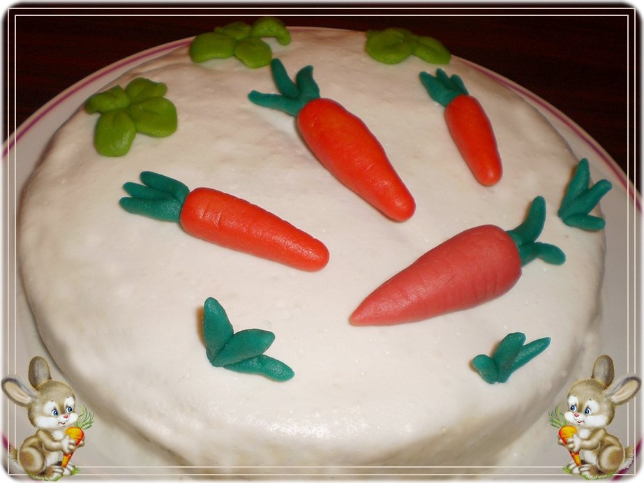 Рецепт - кекс с марципаном, маком и морковью