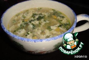 Рецепт - суп куриный с кукурузой