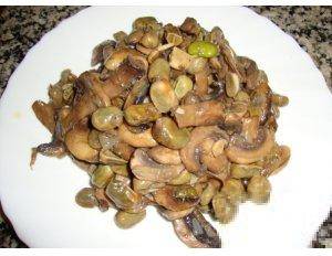 Рецепт - закуска из грибов с бобами
