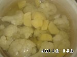Рецепт - сырный суп-пюре с цветной капустой и кукурузой