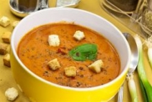 Рецепт - суп - пюре из моркови с гренками