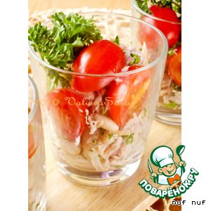 Рецепт - салат из тунца с белой фасолью и помидорами