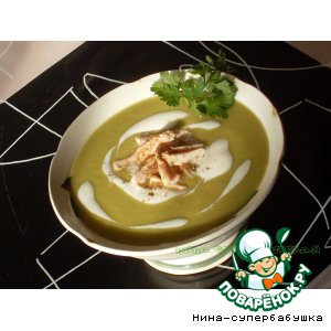Рецепт - суп-пюре из зеленого гороха