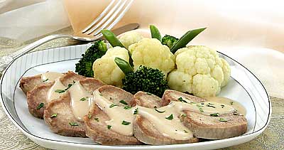 Рецепт - Блюда из мяса и субпродуктов : Язык в соусе с мадерой