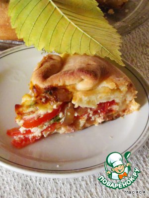 Рецепт - пирог-суфле с помидорами