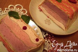 Рецепт - блинный террин с ягодно-сливочным суфле
