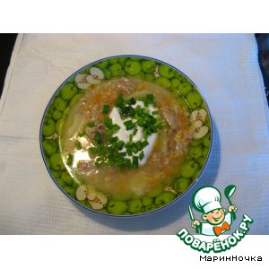 Рецепт - суп с овсянкой
