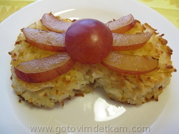 Рецепт - рисовый пудинг с яблоком и меренгой