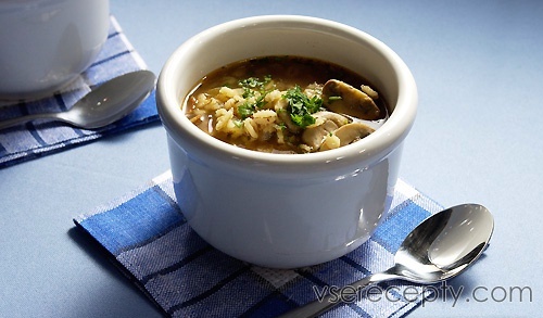 Рецепт - суп с перловкой и грибами Первые блюда