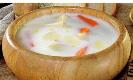 Суп молочный из моркови с манной крупой